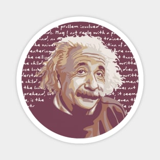 A. Einstein Portrait and quote Magnet